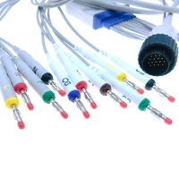 Câble ECG à 10 fils avec connecteurs banane, compatible avec le câble KENZ EKG
