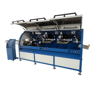 Automatic UVLED Screen <b>Printer</b> Tube 5 Station <b>Monochrome</b> Glass Cups Bottles Used Condition Treatment PLC Automatic UVLED Screen - Product Image 6