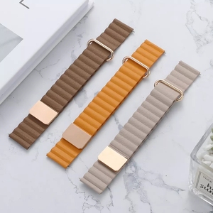 Correa magnética de cuero para reloj Samsung <span class=keywords><strong>Galaxy</strong></span>, pulsera de lujo de 20mm y 22mm para reloj Samsung <span class=keywords><strong>Galaxy</strong></span> <span class=keywords><strong>S4</strong></span> S3, Fitbit Huawei <span class=keywords><strong>Watch</strong></span> Garmin - Product Image 2