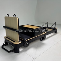 Nouveau produit noir pliant Pilates réformateurs Machine Yoga formation réformateur équipement de lit à vendre Pilates réformateur pliable