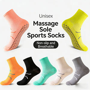 कस्टम फिटनेस एथलेटिक लोगो ओएम odm बुना हुआ जाल विरोधी पर्ची, खेल पकड़ पुरुषों को अवशोषित करने वाली महिला थोक नई मोजे - Product Image 2