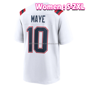 Camiseta <span class=keywords><strong>de</strong></span> Fútbol Americano Estilo Drake Maye para Hombre, Mujer y Jóvenes, Cosida, Christian Gonzalez Marrón # 1 TreVeyon Henderson Will Campbell Tallas S-3XL - Product Image 4