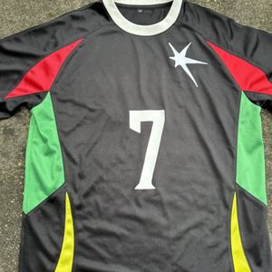 Customize Logo Flat Embroidery Heat-transfer <b>Printing</b> Summer Men Custom Color Print <b>Mesh</b> Polyester Football Jersey - Product Image 2