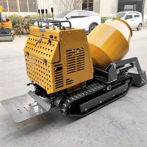 Kleiner Mobiler Raupen-Betonmischer, Multifunktionaler Mörtelmischer, Baufahrzeug für Baustoffe - Product Image 2