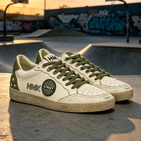 Nouvelles baskets rétro personnalisées de style skate, en cuir, vintage, streetwear, fabrication OEM ODM, fabricant de chaussures personnalisées à marque privée