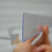 Porte-étiquettes en plastique PVC transparent, bande en plastique extrudé, porte-étiquettes de prix pour supermarché, porte-étiquettes de prix pour étagère, porte-ticket