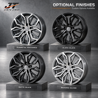 Jantes forgées 18-22 pouces 5x112 à rayons en V fendus, finition noire usinée avec face usinée brillante, concave peu profond, pour BMW Audi Mercedes-Benz