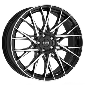 CERCHI in LEGA Fuji Dark 7.5x19 5x112 ET 40 <b>BLACK</b>/<b>POLISHED</b> - Product Image 1