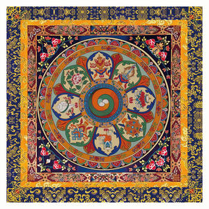 Modello di carta da parati a soffitto religioso tibetano stile etnico soggiorno Hotel Thangka tempio buddista sala sfondo murale - Product Image 2