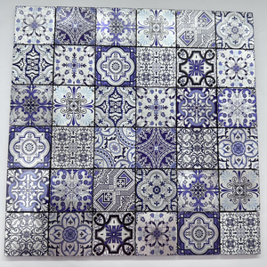 SANIPRO colore misto fatto a mano soggiorno piastrelle bagno stampa a getto d'inchiostro modello Peel <span class=keywords><strong>e</strong></span> bastone Backsplash parete mattonelle di mosaico - Product Image 3