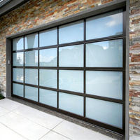 Porte de garage sectionnelle électrique en aluminium à commande à distance, finition rustique, enroulable, coulissante automatique, prévention des incendies