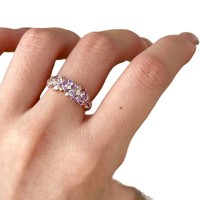 Bague complète scintillante populaire en lavande ancienne, élégante et haut de gamme pour femme, livraison directe