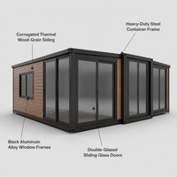 Maison préfabriquée de haute qualité, conteneur habitable extensible, villa préfabriquée 2, 3 ou 4 chambres, maison pliable, maison portable