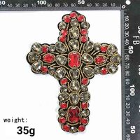 ÉPAUETTES personnalisées faites à la main croix appliques coeur cristal strass Patch perles Style à coudre pour chapeau décoration Logo de marque personnalisé