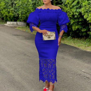 Hanou เดรสแขนยาวสำหรับผู้หญิง, เดรสยาวเปิดคอแนวแฟชั่นสไตล์แอฟริกันมาใหม่ฤดูใบไม้ร่วง - Product Image 4