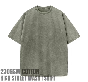 T-shirt personnalisé pour homme, impression numérique, 100% coton 230 GSM, coupe oversize, effet délavé, haute qualité, style streetwear - Product Image 2