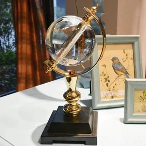 Adornos decorativos de metal para el hogar, bola de cristal, globo telluriano, decoración de mesa, modernos y lujosos - Product Image 3