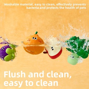 Juguete Masticable para Perros con Sabor a Manzana, Mangostán, Brócoli y Naranja, Resistente a Mordidas, con Sonido, para Aliviar el Aburrimiento, en Gel, para Perros Pequeños - Product Image 3