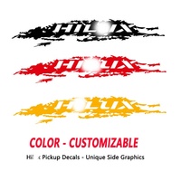 2 autocollants graphiques latéraux personnalisables en vinyle imperméable pour véhicule, pour Hilux Pickup, autocollants uniques pour carrosserie de voiture