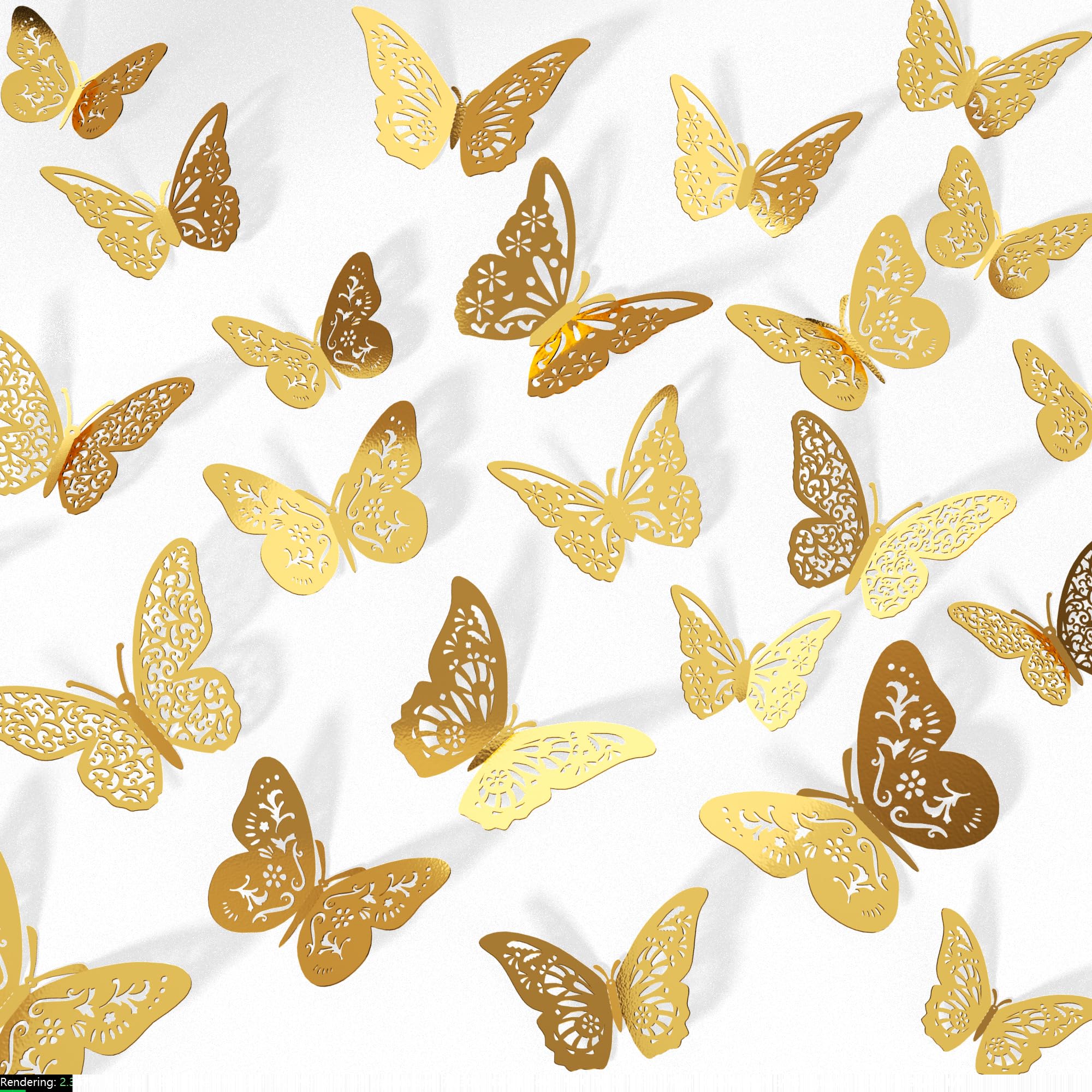 Openwork 3d Butterfly Wall Decor Wall Stickers Luxury Hollow Bouquet Wedding Party Decorations Wall Decorative Butterfly