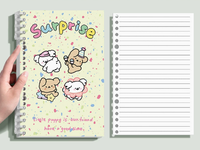 Xindars - Cuaderno de Espiral A5 con Hojas Sueltas, Agenda Impresa, Diario para Niñas, Estudiantes Escolares, Mini Colores Pastel, Venta al por Mayor