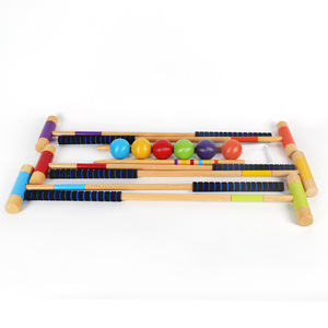 Ensemble <span class=keywords><strong>de</strong></span> <span class=keywords><strong>croquet</strong></span> en bois Ruidongle Classic pour 6 joueurs, pour pelouse, jardin, divertissement familial, sports et loisirs, avec maillets et balles - Product Image 4