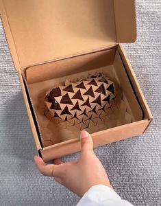 Biểu tượng tùy chỉnh giấy bưu phẩm hộp bọc bảo vệ tổ ong giấy đồ chơi chai thủy tinh bao bì sản phẩm bảo vệ vận chuyển hộp - Product Image 2