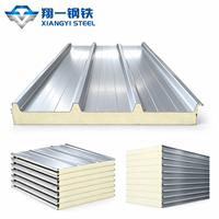 Panel Dinding Atap Industri Berinsulasi Panel Sandwich PU Baja Galvanis Desain Warna Kustom untuk Gudang, Cold Room, dan Bengkel