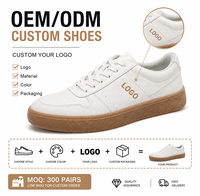 Baskets basses blanches à lacets personnalisées OEM ODM, chaussures de skate décontractées à marque privée, faible MOQ 300 paires, semelle en caoutchouc, vente en gros tendance