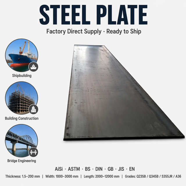 Top Quality Carbon Steel Plate AR500 HB500 QUARD400 4mm to 32mm 1250mm Width 6000mm Length Corten Steel Plate for Boiler Plate
