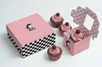 Nouveau 2/4/6/12/24 trous boîte à gâteau cadeau faite à la main boîte à Cupcake circulaire biodégradable Dessert stockage des aliments biscuits boîte d'emballage de bonbons