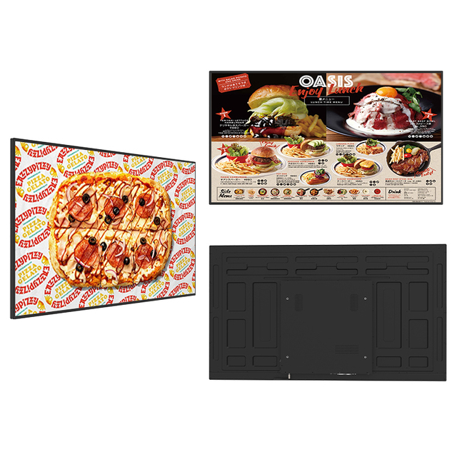 HUSHIDA Narrow Frame 32 Inch Hanging Digital HD Poster Lcd Advertising Screens for Menu Restaurant TV