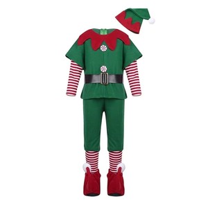Costume d'elfe <span class=keywords><strong>de</strong></span> Noël pour garçons, chapeau <span class=keywords><strong>de</strong></span> Père Noël, tenues <span class=keywords><strong>de</strong></span> fête <span class=keywords><strong>de</strong></span> Noël - Product Image 1