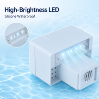 LEECOM - Kit d'aquarium pour poissons en gros avec éclairage LED et filtration intégrée, réservoir en plastique, cadeau pour enfant, sécurité garantie