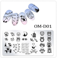 Plaques de tamponnage pour ongles en acier inoxydable léger de 12*4 cm, personnalisées pour le nail art, le design de polissage, les accessoires de manucure, les outils