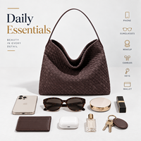 Sac Hobo en Daim Doux Tressé pour Femme, Sacs à Bandoulière, Sac à Main Sous le Bras, Sangle Réglable, Sac Bandoulière, Logo Personnalisé, Vente en Gros Usine