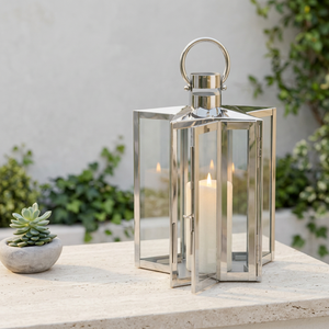Wholesale Handmade Eco-Friendly Modern Christmas Decorations Star Shape Stainless Steel Candle Holder <b>Lantern</b> for Tabletop Floor - Product Image 2