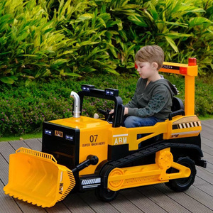 Bulldozer eléctrico ARM de 12V, color amarillo, juguete de construcción para niños y niñas - Product Image 3