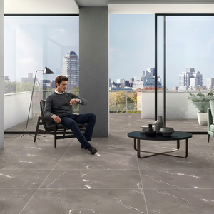 Ameera Gray Carved Matte Porcelain Tiles 600x1200mm Anti Slip Luxury Floor and Wall Collection - Product Image 5