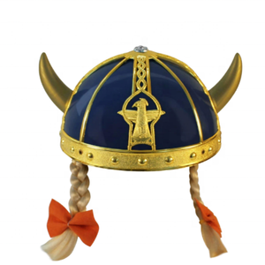 ウォーリアーマーヘルメットゴールドコロバイキングハットマルチカラーホーニングバイキングコスチュームヘルメット - Product Image 4