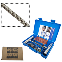 Kit de Reparación de Neumáticos sin Cámara Universal de 58 Piezas, Herramienta de Reparación de Neumáticos con Mango en T, Herramienta de Reparación de Emergencia Portátil para Viajes y Talleres