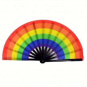 Abanicos Plegables de Bambú Grandes de 33 cm, Duraderos, Negros, Estilo Tradicional, con Logotipo Personalizado Impreso para Fiestas y Bailes - Product Image 5