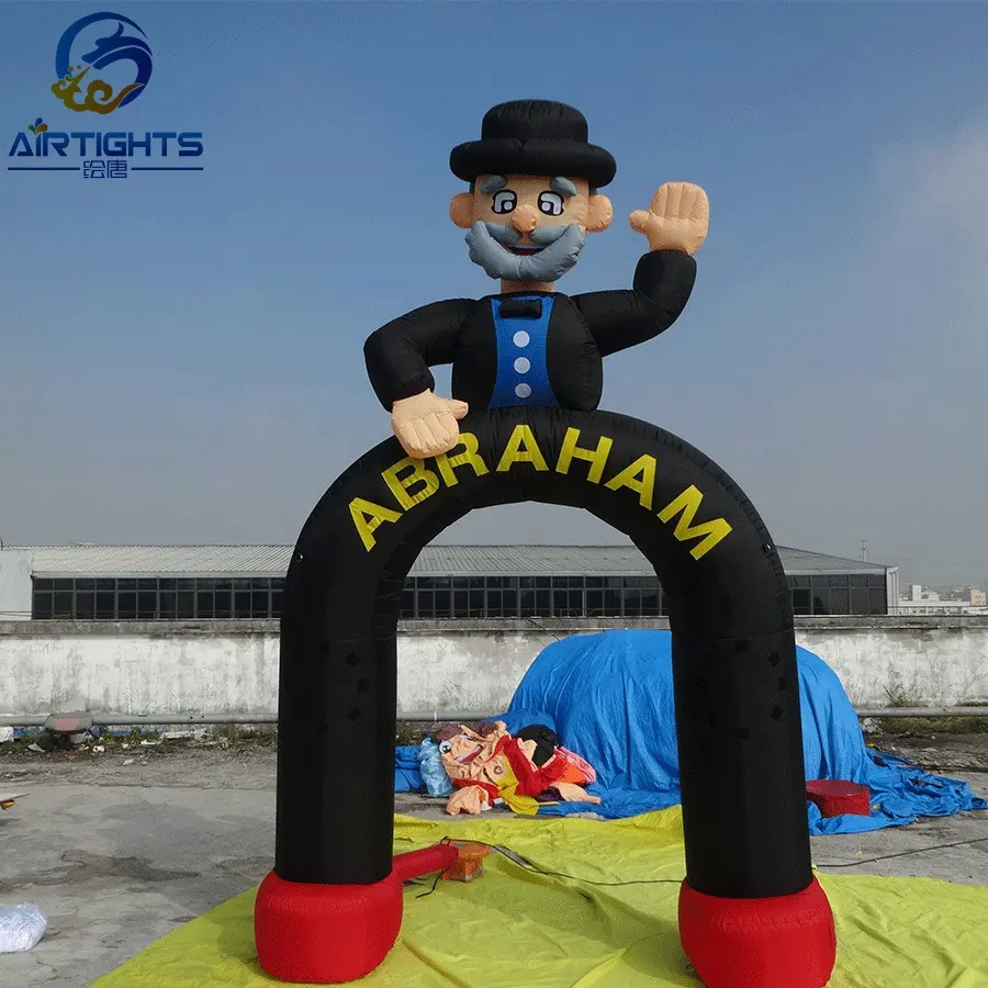 Hot Sale to Holland Outdoor Oxford Cloth Good Quality Arch Design Black Inflatable Abraham Balloon
