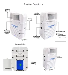 Trigger di rilevamento del movimento a infrarossi dispositivo pedonale acustico Prompt vocale Prompt vocale cieco del suono personalizzato
