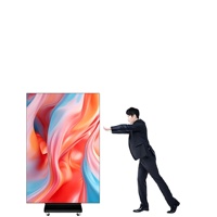 Écran LED d'affichage intérieur/extérieur IP65, design pliable, roulettes pour magasin de détail/centre commercial, mur vidéo modulaire