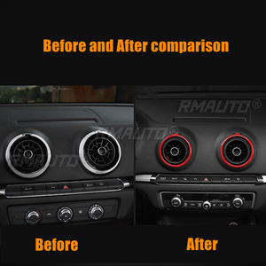Anneau décoratif pour sortie d'air de climatisation de voiture, garniture de remplacement pour grille de ventilation AC pour Audi A3 S3 RS3 8V 2014 2015 2016, accessoires automobiles - Product Image 3