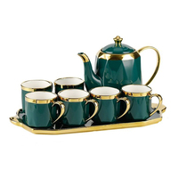 Services à thé en céramique de luxe, style européen classique, tasses à café au design simple, réutilisables, ensemble de tasses à café en céramique blanche personnalisées pour hôtel