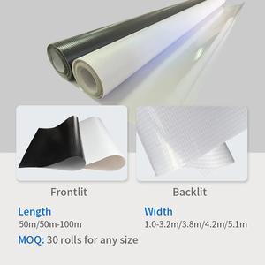 Pvc Vinyle 440gsm Enduit Blanc Flex Bannière Extérieure Bannières Usine Personnalisé Étanche Vinyle Clôture Maille Partie Publicité Extérieure - Product Image 2