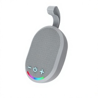 Speaker Mini 5W Pencahayaan RGB Suara Surround 360 Derajat Slot Kartu TWS Audio Hi-Fi untuk Luar Ruangan, Rumah, Meja