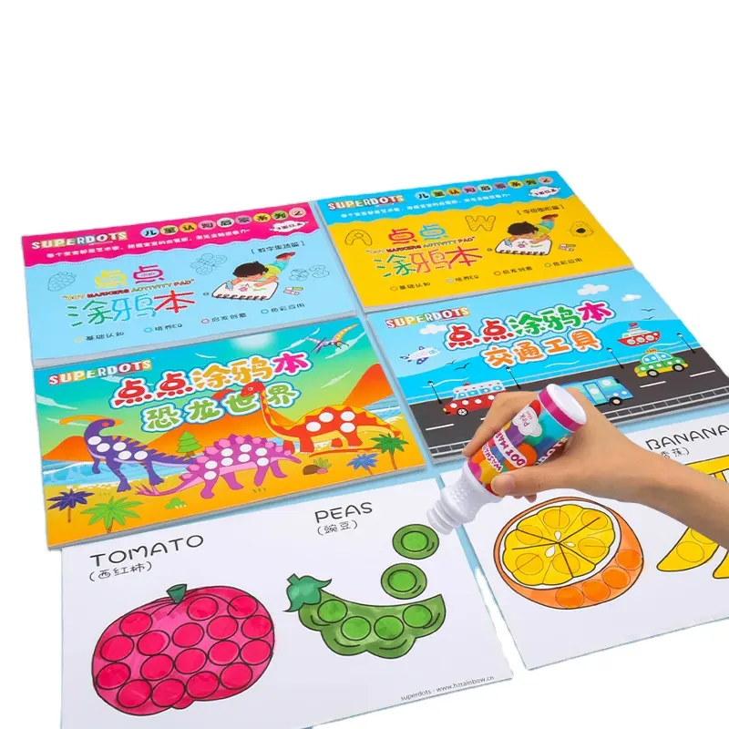 Jouets éducatifs pour enfants, livre de coloriage pour enfants, dessin d'activité, livres en papier, outils de Graffiti